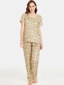 Coucou by Zivame Ethnic Motifs Printed Night suit