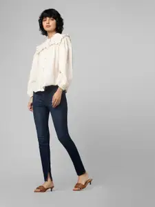 ONLY Women Skinny Fit High-Rise Heavy Fade Jeans