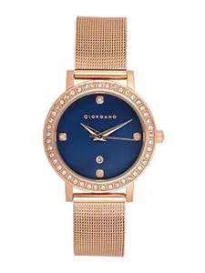GIORDANO Women Embellished Dial Bracelet Style Straps Analogue Watch