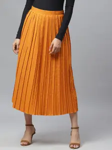 Ives Pleated Midi-Length Accordion Pleated Skirt