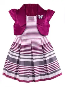 Wish Karo Striped Satin Dress