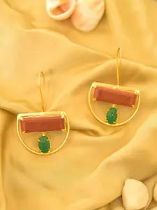XAGO Gold Plated Contemporary Drop Earrings