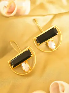 XAGO Gold Plated Contemporary Drop Earrings