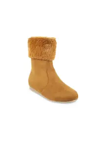 Metro Women Faux Fur Trim Winter Boots