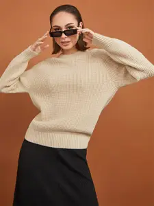 Styli Women Open Knit Acrylic Pullover