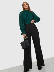 Styli Cinched Waist Puff Sleeve Top