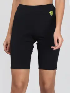 VEGA Women Black Slim Fit Outdoor Sports Shorts