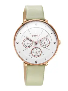 Titan Women Leather Straps Analogue Watch 2651WL09