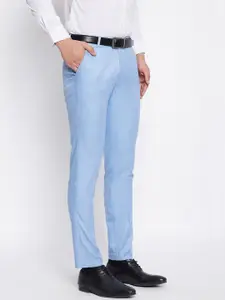 VEI SASTRE Men Smart Slim Fit Formal Trousers