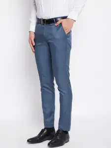 VEI SASTRE Men Smart Slim Fit Formal Trousers
