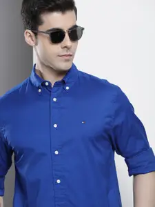 Tommy Hilfiger Men Solid Organic Cotton Casual Shirt