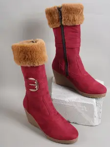 Walkfree Women Faux Fur Trim Winter Boots