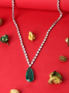 AURAA TRENDS Women Rhodium-Plated Necklace