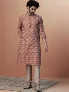 Manyavar Men Printed Kurta with Pyjamas