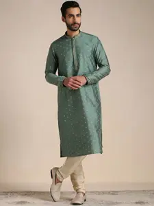 Manyavar Men Printed Kurta with Pyjamas