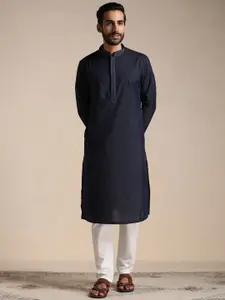 Manyavar Men Woven Design Thread Work Kurta with Pyjamas