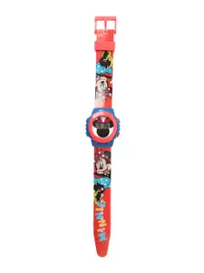 Disney Girls Disney Minnie Printed Dial & Straps Digital Multi Function Automatic Watch