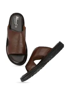 SHENCES Men Leather Comfort Sandals