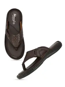SHENCES Men Leather Comfort Sandals