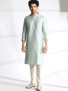 Manyavar Men Mandarin Collar Kurta with Churidar