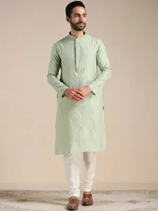 Manyavar Men Mandarin Collar Kurta with Pyjamas