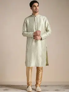 Manyavar Men Mandarin Collar Kurta with Pyjamas