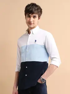 U.S. Polo Assn. Colourblocked Casual Shirt