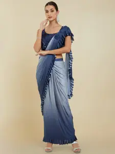 Soch  Poly Crepe Sequinned Saree