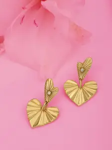 Carlton London Heart Shaped Drop Earrings