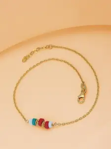 Carlton London Gold-Plated Brass Anklet