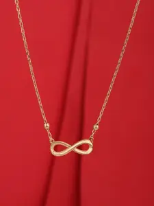 Carlton London Brass Rose Gold-Plated Necklace