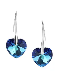 Yellow Chimes Silver Plated Contemporary Hoop Earrings