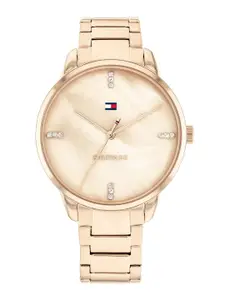 Tommy Hilfiger Women Embellished Stainless Steel Bracelet Style Analogue Watch TH1782545