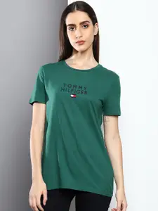Tommy Hilfiger Women Cotton Typography Printed T-shirt
