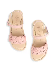 Aria Nica Girls Open Toe Flats