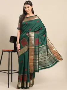 SERONA FABRICS Zari Silk Cotton Mysore Silk Saree