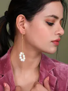 Silvermerc Designs Gold Plated Contemporary Drop Earrings