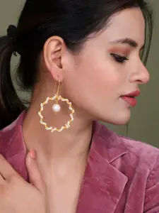 Silvermerc Designs Gold Plated Contemporary Hoop Earrings