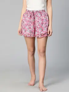 Oxolloxo Women Floral Printed Loose Fit Shorts