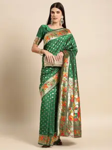 Satrani Woven Design Zari Banarasi Saree