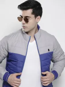 The Indian Garage Co Men Colourblock Slim Fit Puffer Jacket