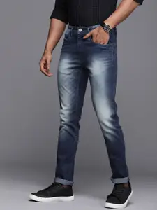 WROGN Men Slim Fit Heavy Fade Mid-Rise Stretchable Jeans