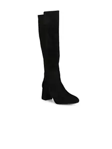 Saint G Women High-Top Leather Block Heel Winter Boots