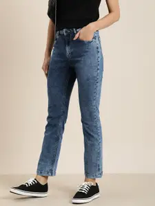Moda Rapido Women Straight Fit High-Rise Acid Wash Stretchable Jeans