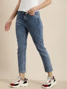 Moda Rapido Boyfriend Fit High-Rise Light Fade Stretchable Cropped Jeans