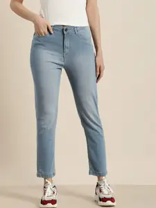Moda Rapido Women Boyfriend Fit High-Rise Heavy Fade Stretchable Jeans