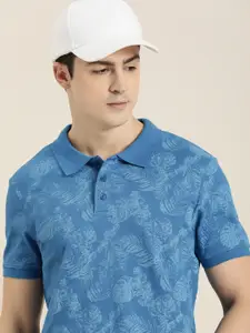 INVICTUS Tropical Printed Polo Collar Pure Cotton T-shirt