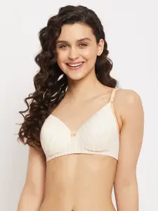 Clovia Padded Non-Wired Full Cup Striped Multiway T-shirt Bra
