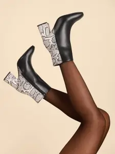 Monrow Elia Women Textured Block Boots