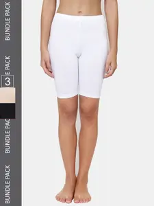 Leading Lady Women Cotton Pack Of 3 Lounge Shorts